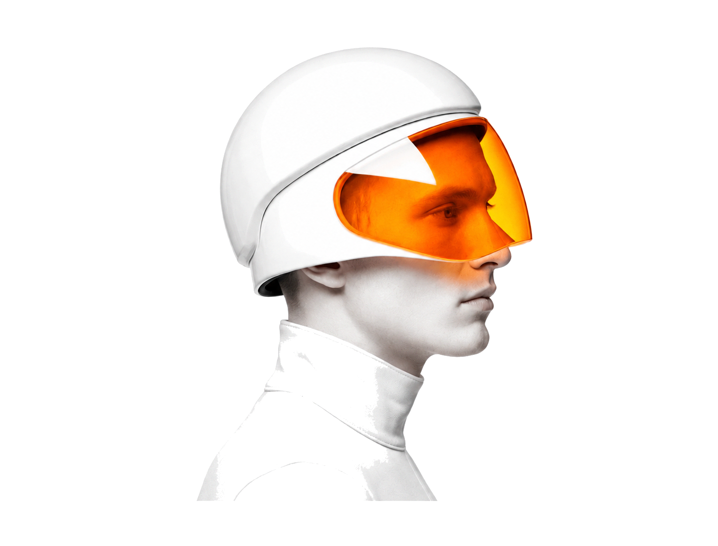 Casque IA · visière orange